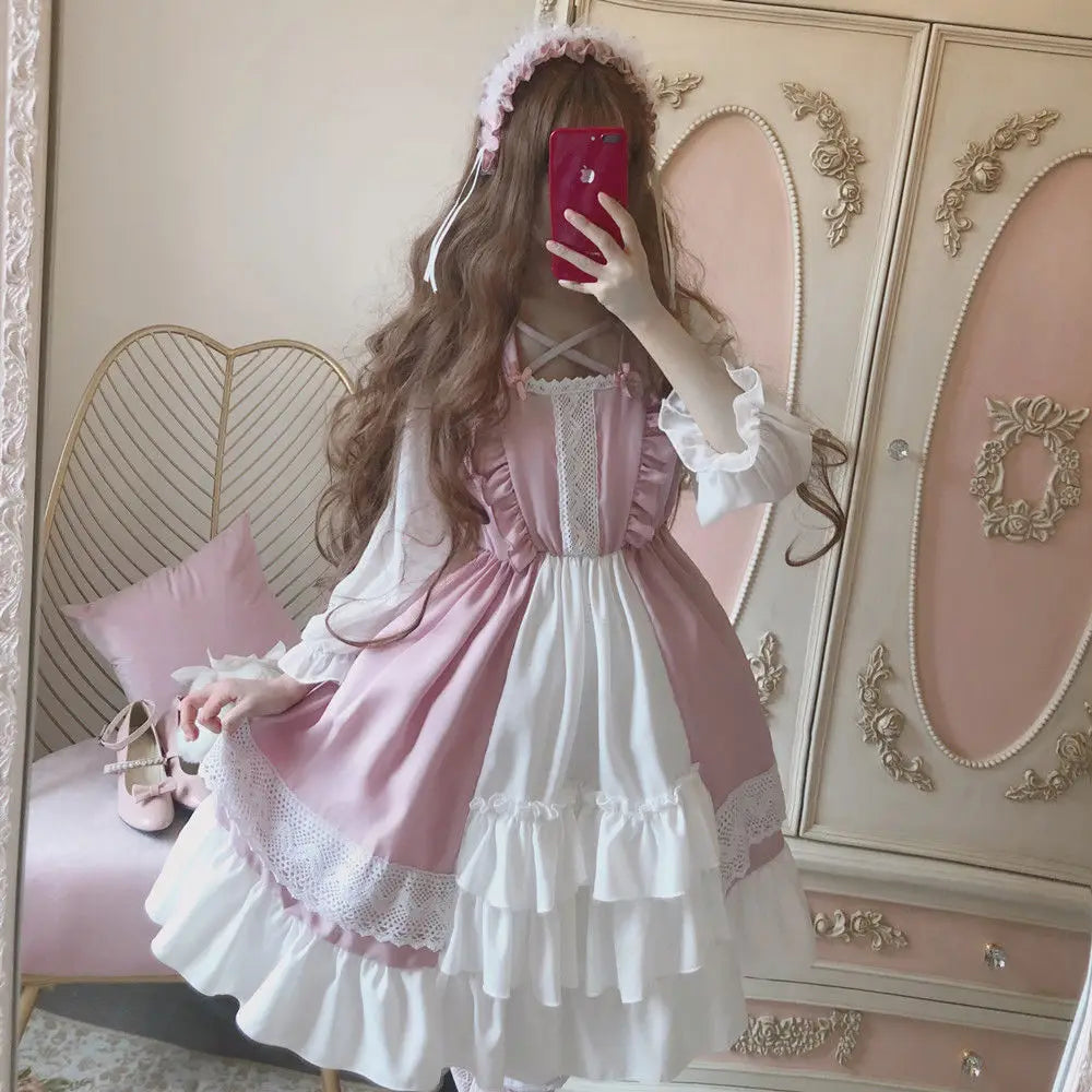 Robe OP Alice au Pays des Merveilles – Élégance et Fantaisie en Style Lolita