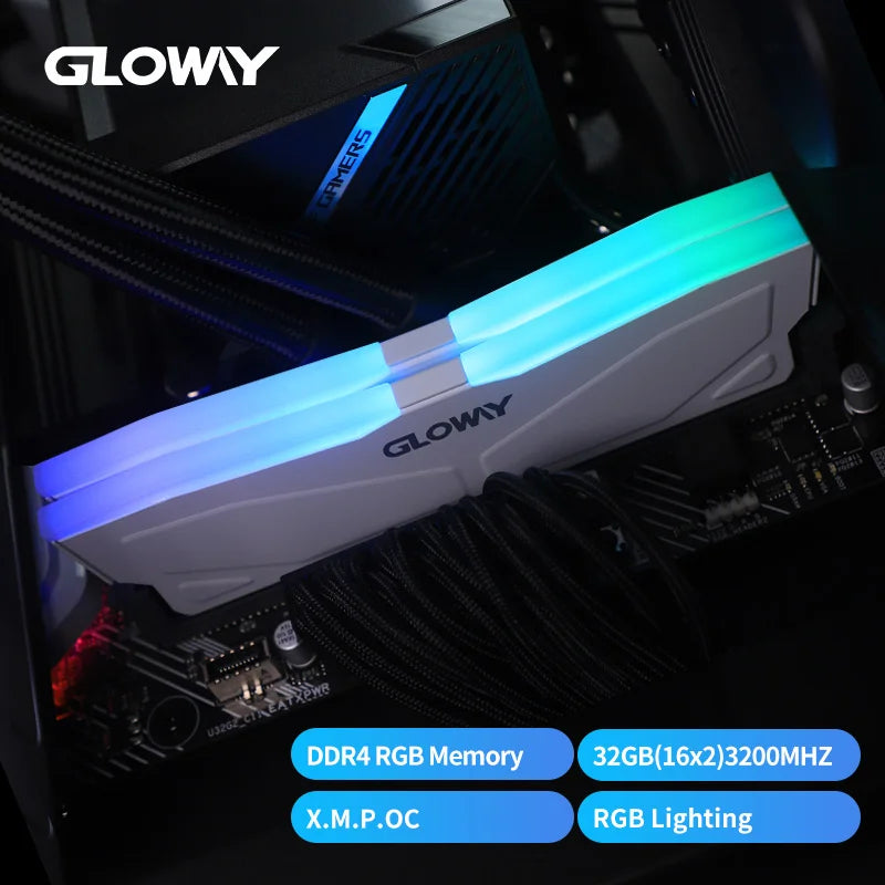 Mémoire RAM Gloway DDR4 RGB 3200 MHz – Performances Élevées et Style Éblouissant