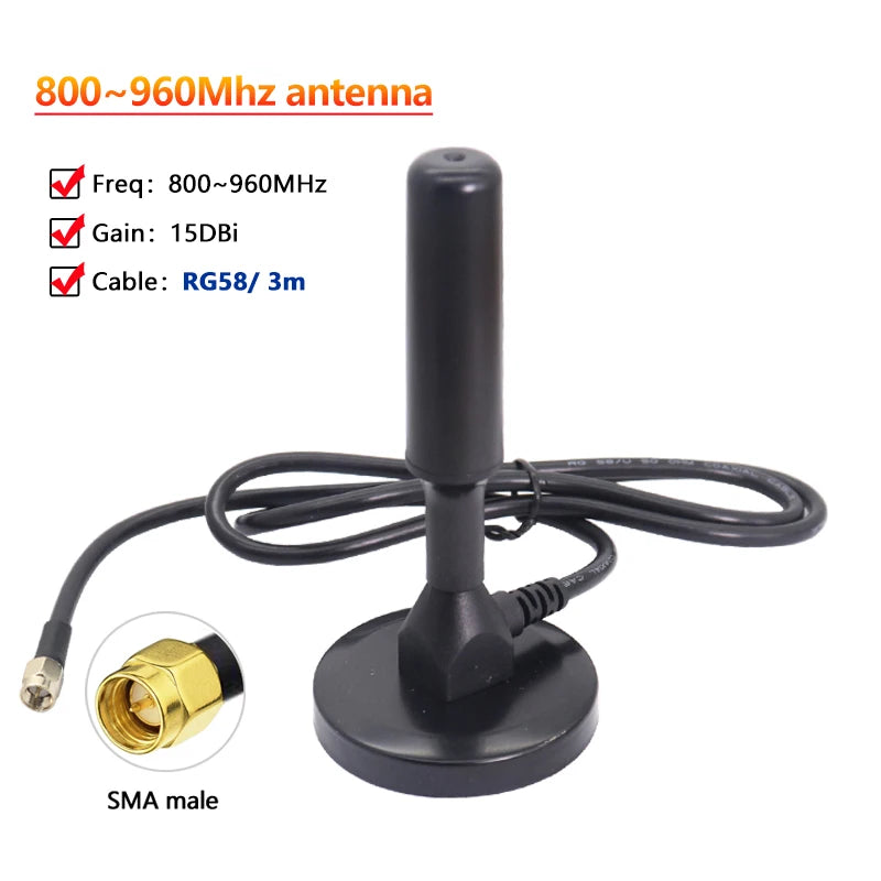 Antenne Omni Haute Gain 15dBi – Amplificateur de Signal WiFi et GSM