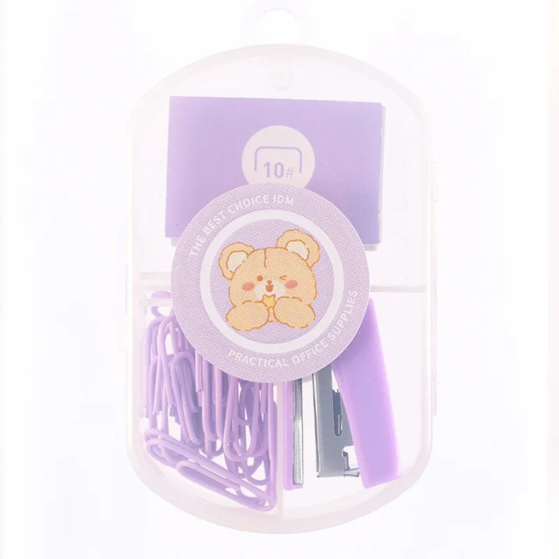 Agrafeuse en Métal – Ensemble de Mini Agrafeuse en Métal Couleur Morandi avec Agrafes