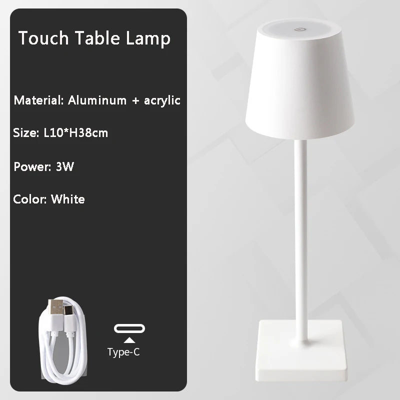 Lampe de Table LED Tactile Dimmable – Éclairez Votre Espace avec Élégance