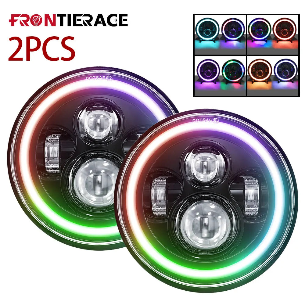 Phare LED Angel Eye 7 pouces – Éclairage Haute Performance pour Voiture et Moto