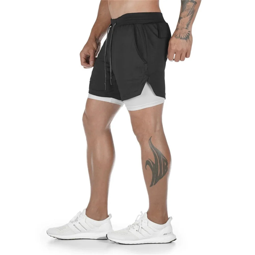 Short de Sport à Double Couche pour Hommes – Confort et Performance