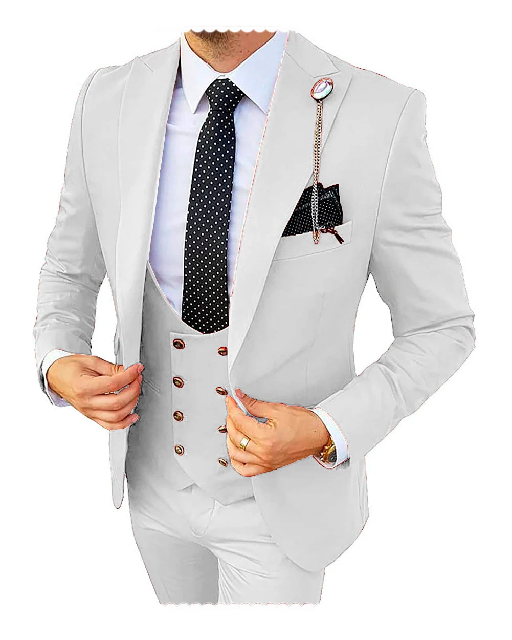 Costume Homme 3 Pièces – Tuxedo Elegant pour Mariage et Affaires