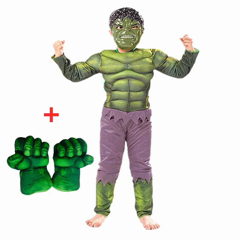Costume de Superhéros avec Masque et Muscles pour Enfants